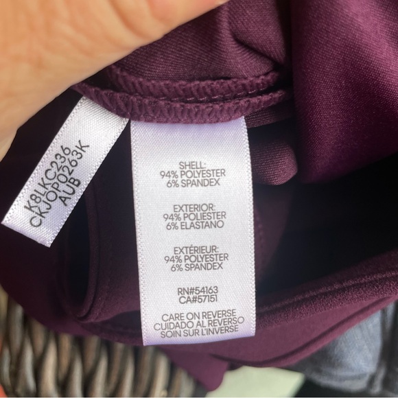 Calvin Klein maroon red stretch dress Pants NWT Women Large - Picture 12 of 12